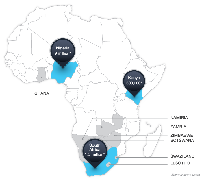 Map showing geographical demographics